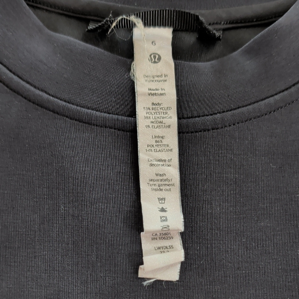 Lululemon Softstreme Back In Action Dress Black EUC - Picture 6 of 7
